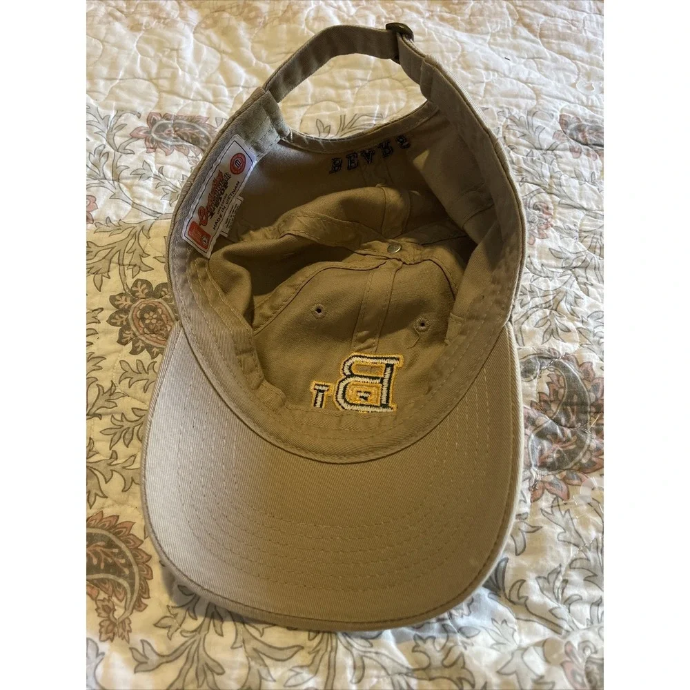 BU Green Yellow Bears Embroidered Baylor University Khaki Adjustable Hat Cap‎